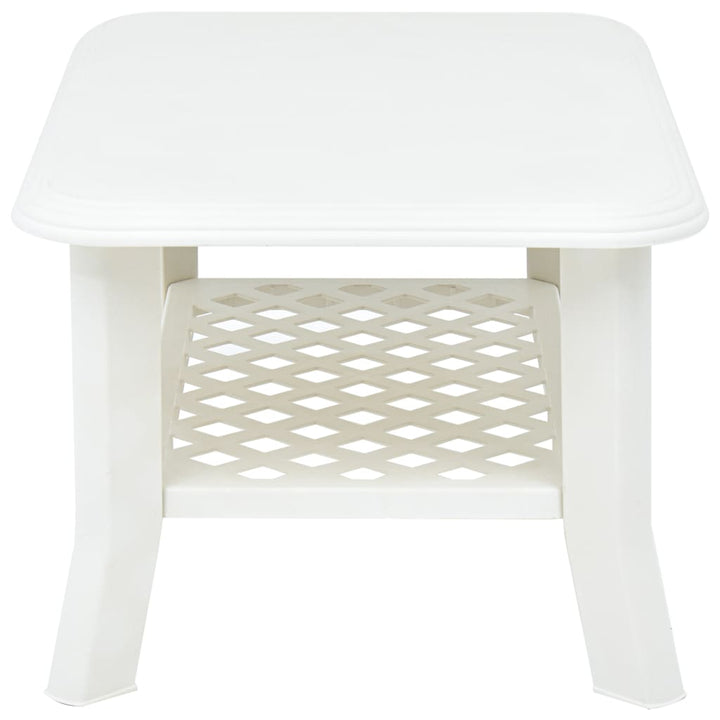sofabord 90 x 60 x 46 cm plastik hvid