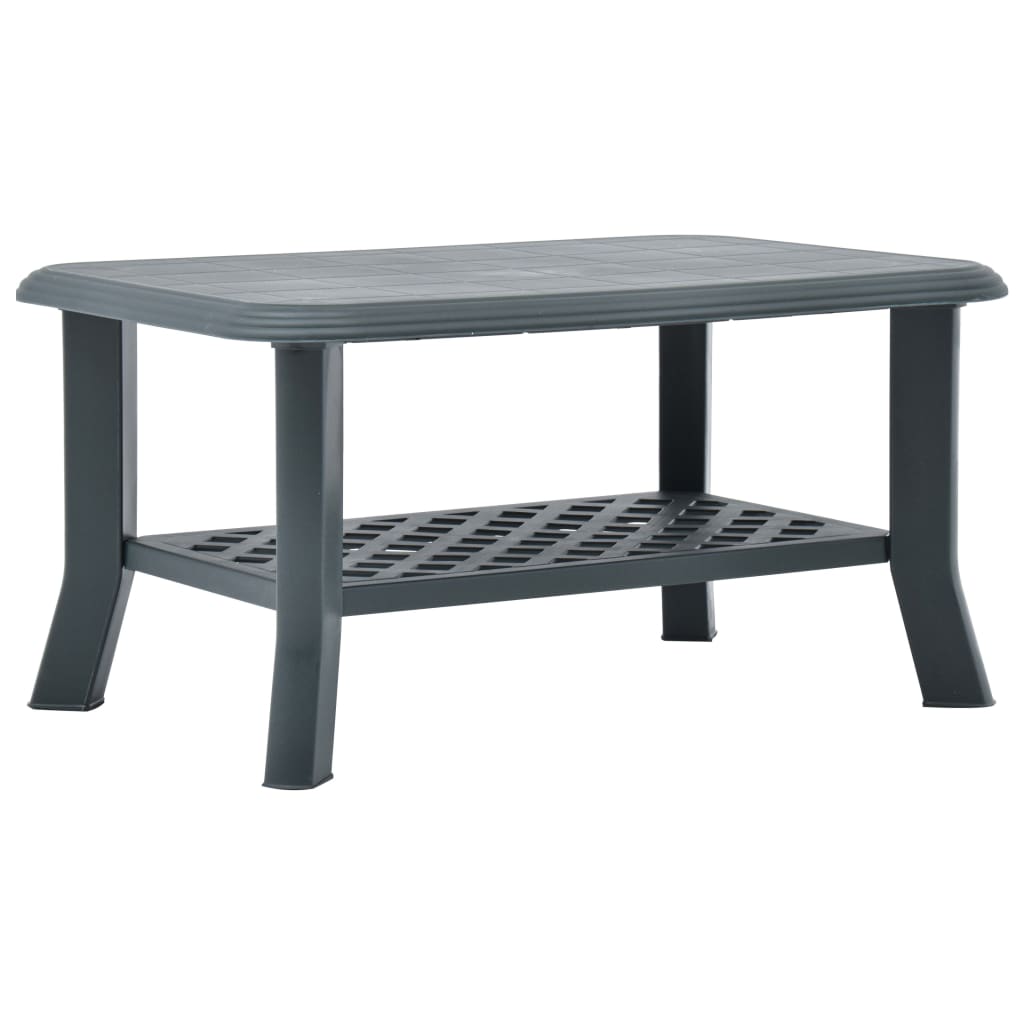 sofabord 90 x 60 x 46 cm plastik grøn