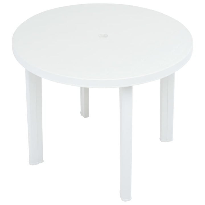 havebord 89 cm plastik hvid