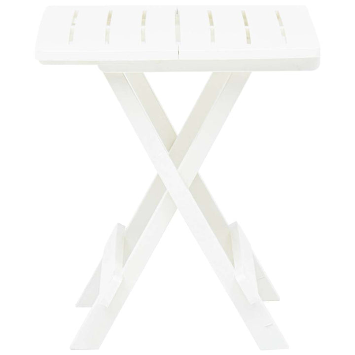 foldbart havebord 45x43x50 cm plastik hvid