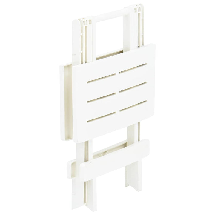 foldbart havebord 45x43x50 cm plastik hvid