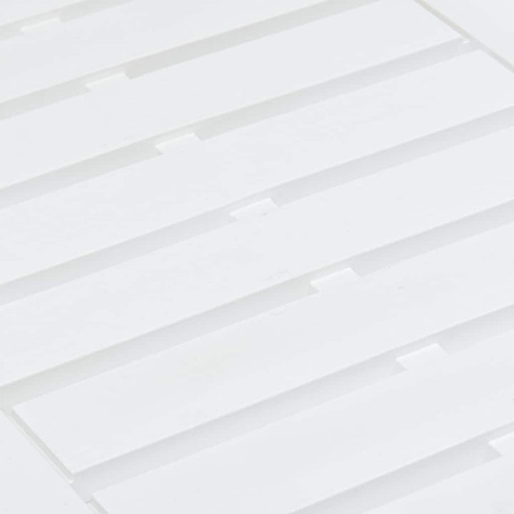 havebord 78x55x38 cm plastik hvid