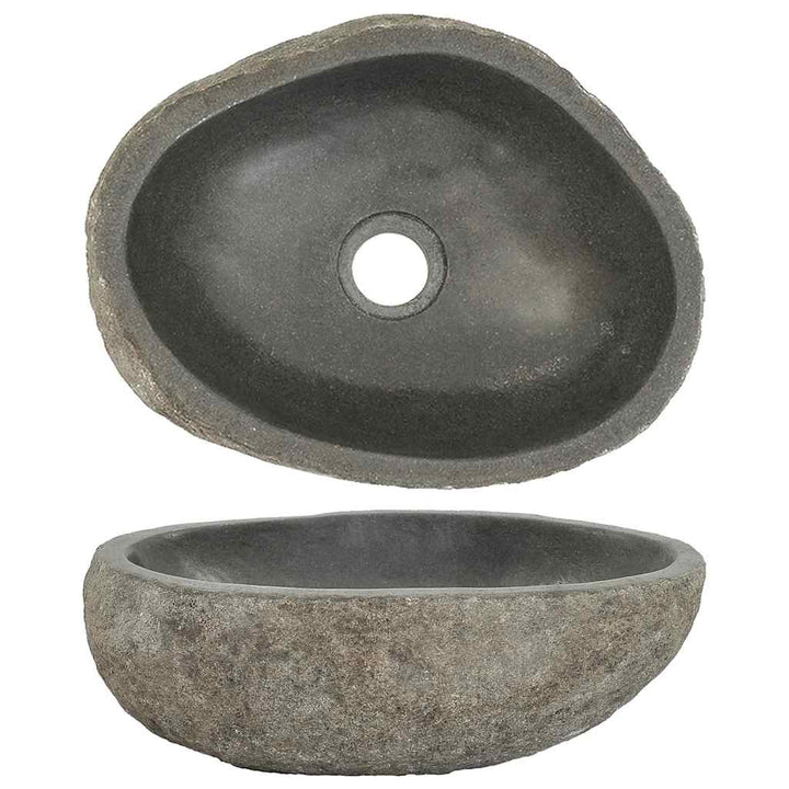håndvask (29-38) x (24-31) cm oval flodsten
