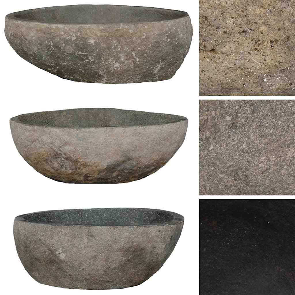 håndvask (29-38) x (24-31) cm oval flodsten