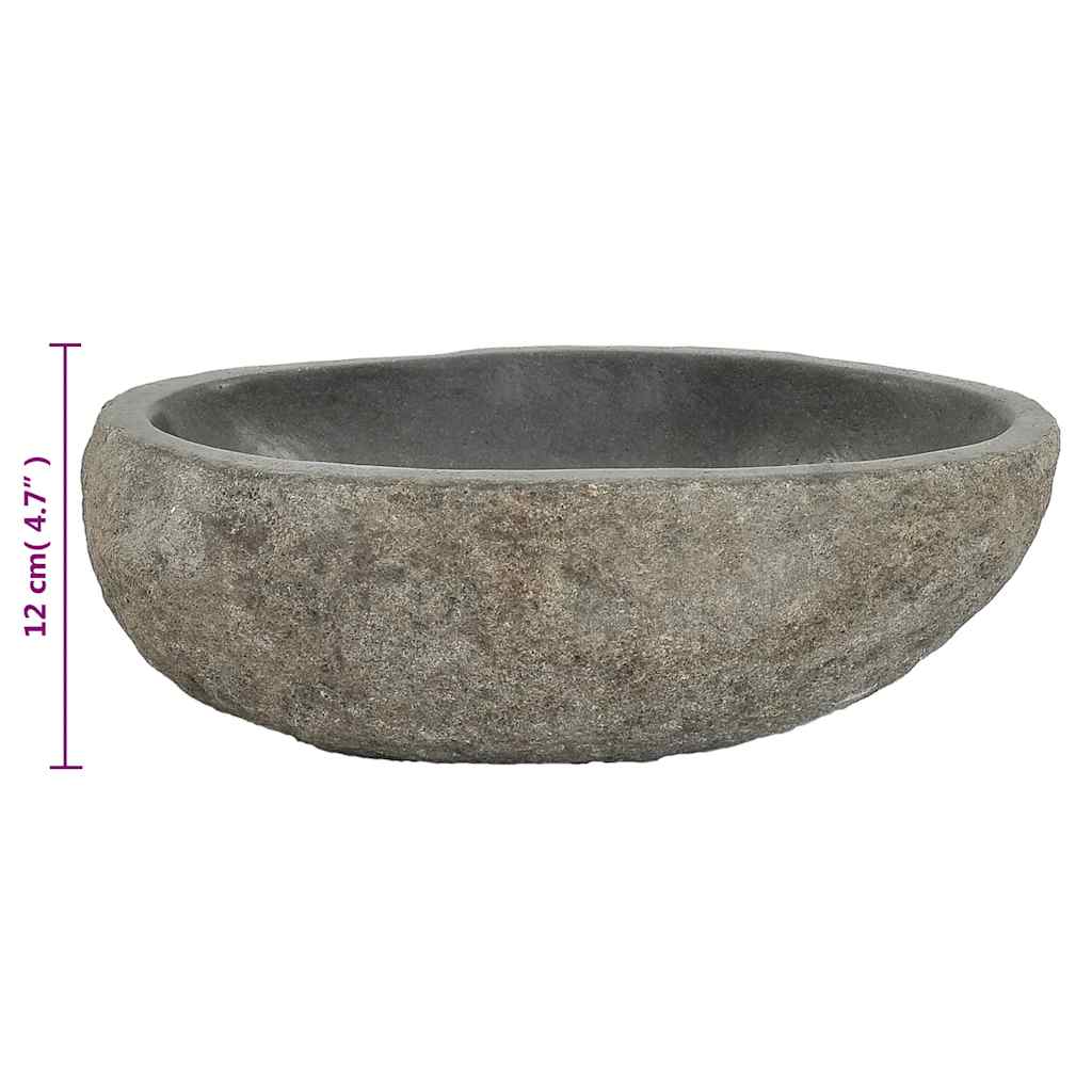 håndvask (29-38) x (24-31) cm oval flodsten