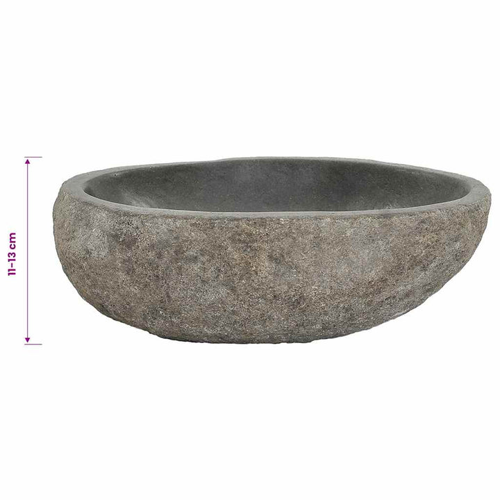 håndvask (29-38) x (24-31) cm oval flodsten