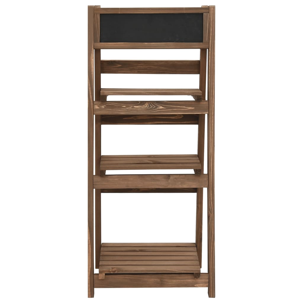 plantestativ i 3 niveauer med tavle 40x30x90 cm fyrretræ