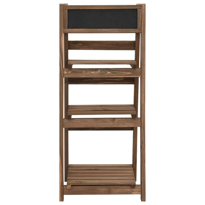 plantestativ i 3 niveauer med tavle 40x30x90 cm fyrretræ