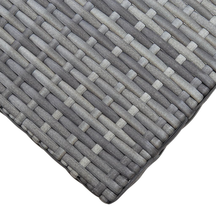 foldbar taburet polyrattan grå