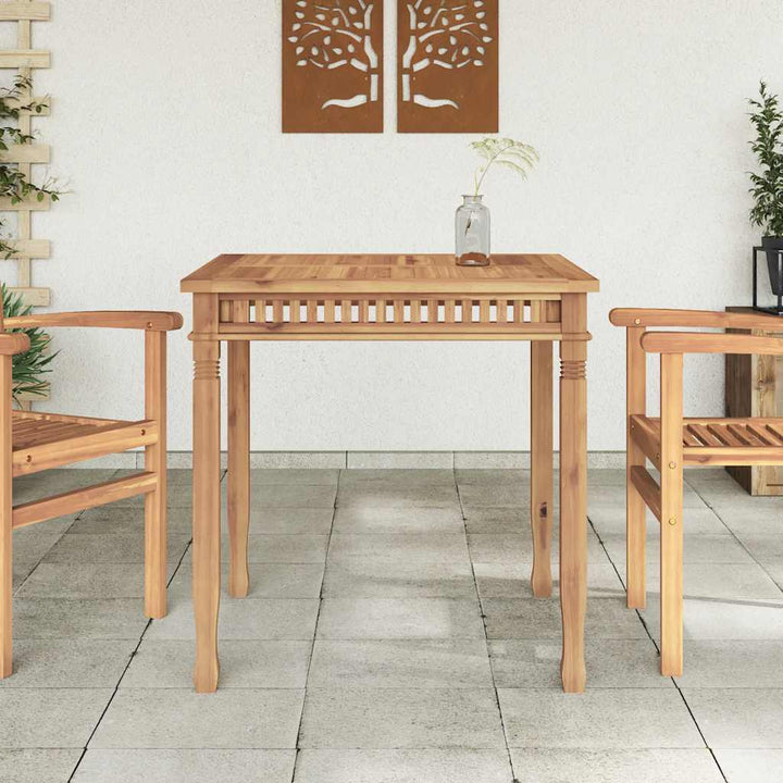 havebord 80x80x80 cm massivt teaktræ