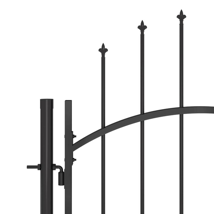 hegnslåge med spydtop 5x1,75 m sort