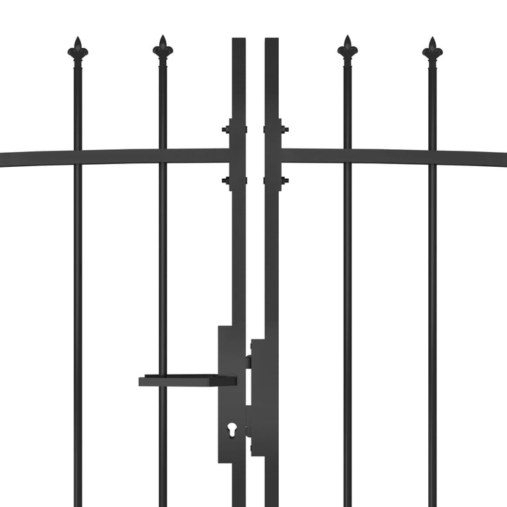 hegnslåge med spydtop 5x2,45 m sort