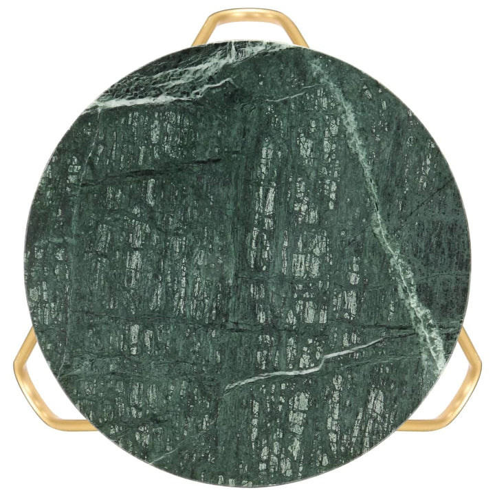 sofabord 40x40x40 cm ægte sten med marmortekstur grøn