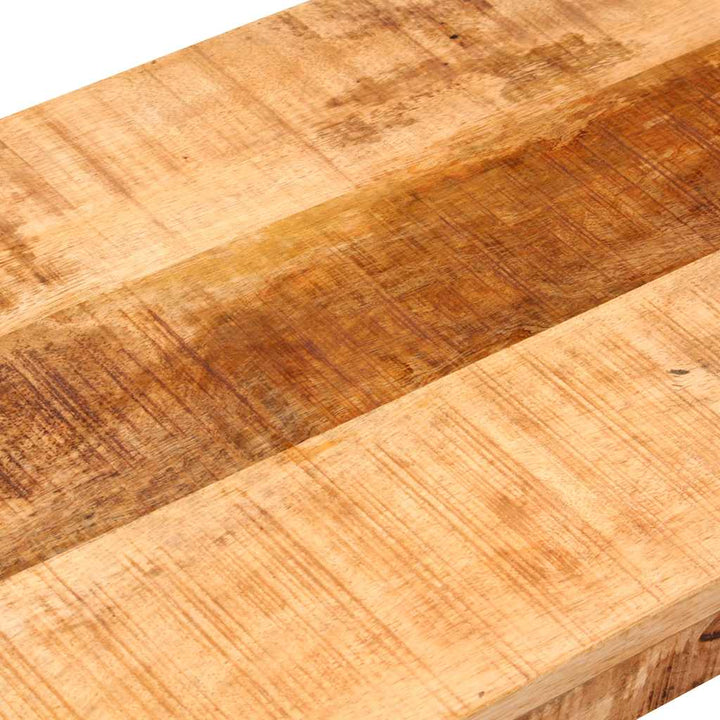 bænk 110 cm massivt ru mangotræ og stål