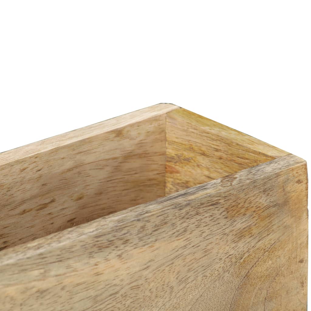 væghængt magasinholder 30x11x72 cm massivt mangotræ