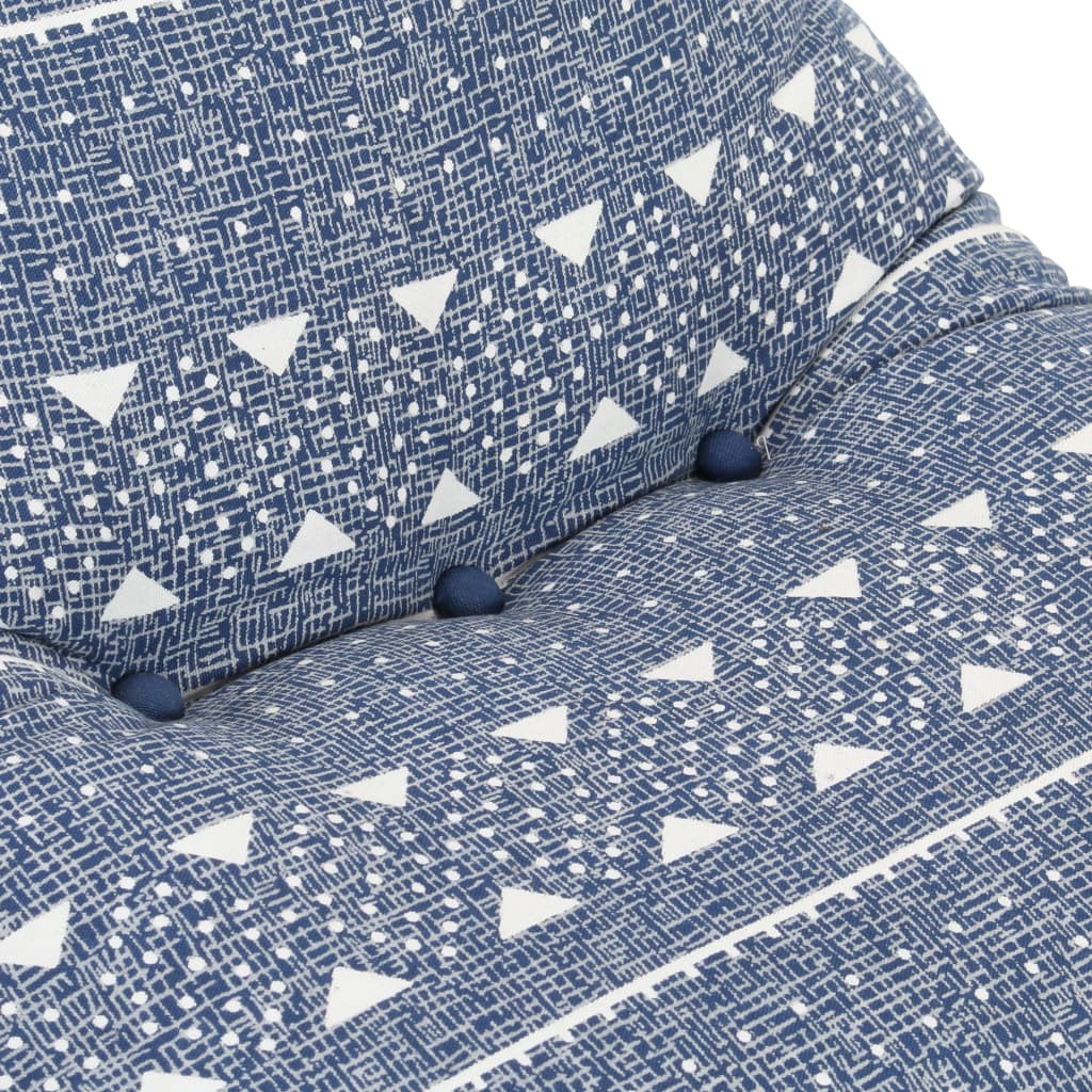 sækkestol stof patchwork indigo