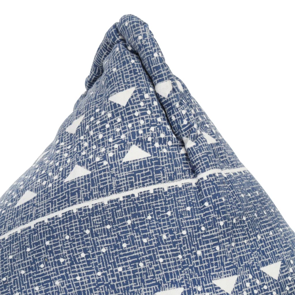 sækkestol stof patchwork indigo