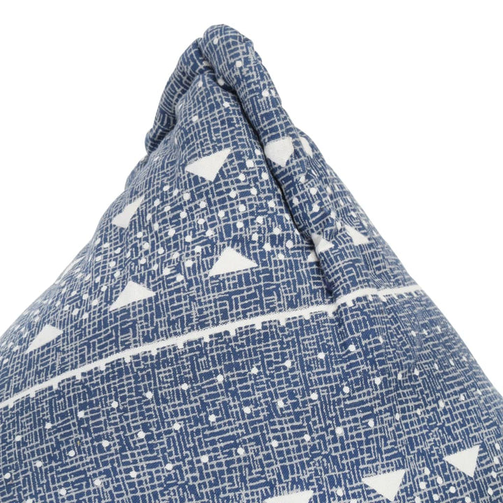 sækkestol stof patchwork indigo