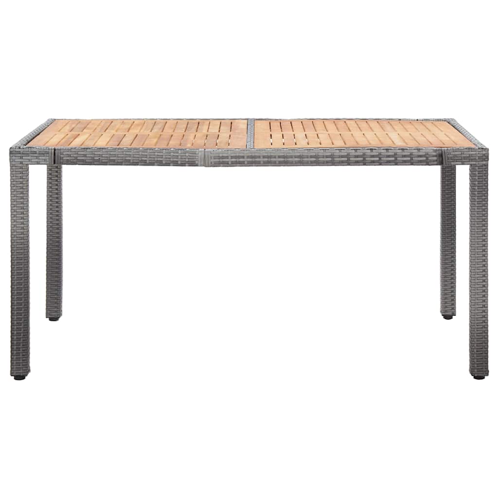 spisebordssæt til haven 7 dele med hynder polyrattan grå