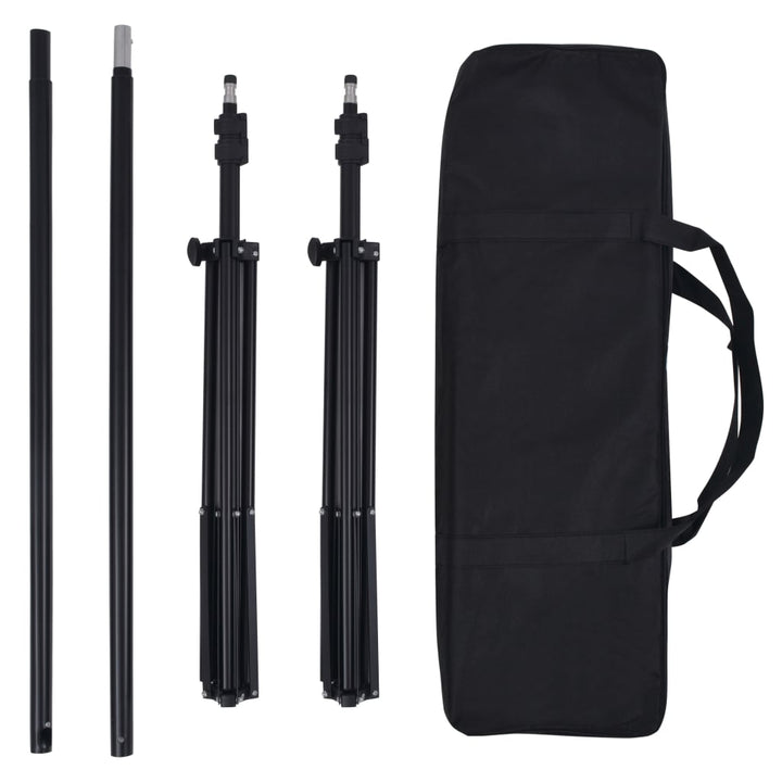 fotostudiesæt med fotobaggrund og lamper