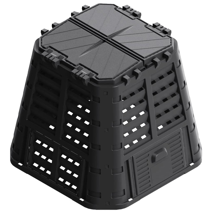 kompostbeholder 93,3x93,3x80 cm 480 l sort