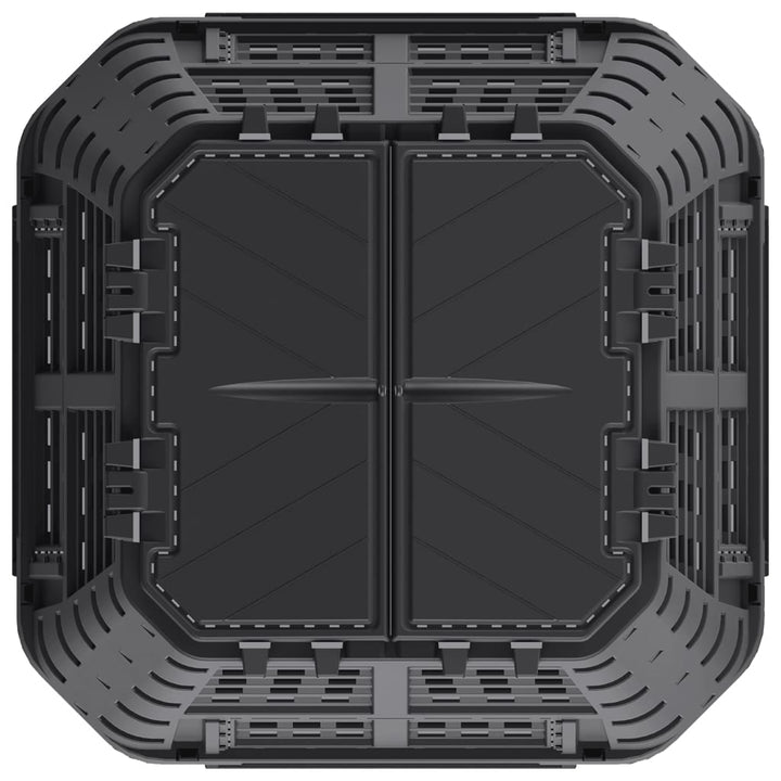 kompostbeholder 93,3x93,3x80 cm 480 l sort