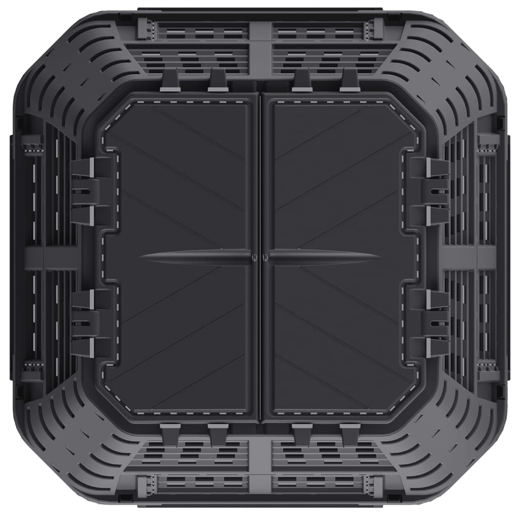 kompostbeholder 93,3x93,3x146 cm 1000 l sort