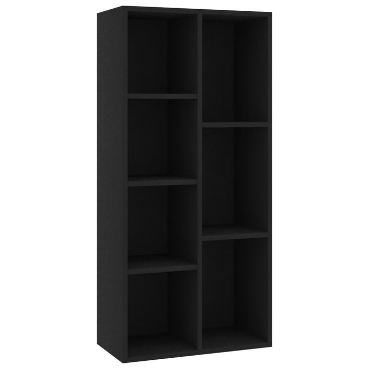 bogreol 50x25x106 cm konstrueret træ sort