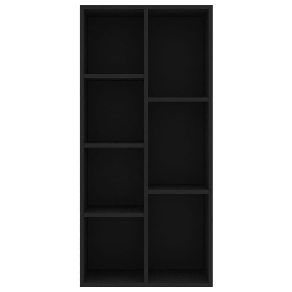 bogreol 50x25x106 cm konstrueret træ sort