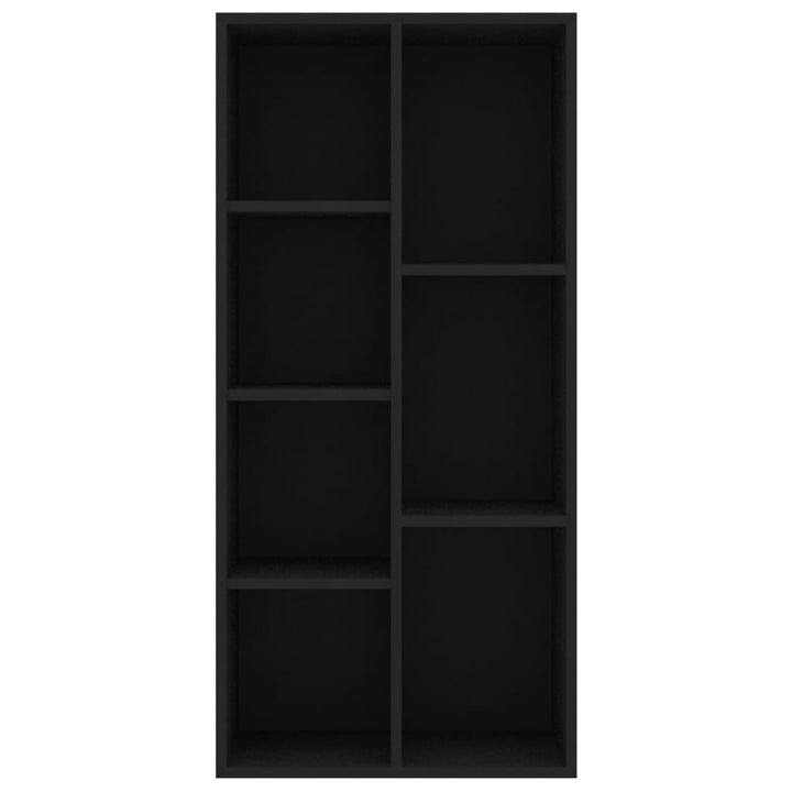 bogreol 50x25x106 cm konstrueret træ sort