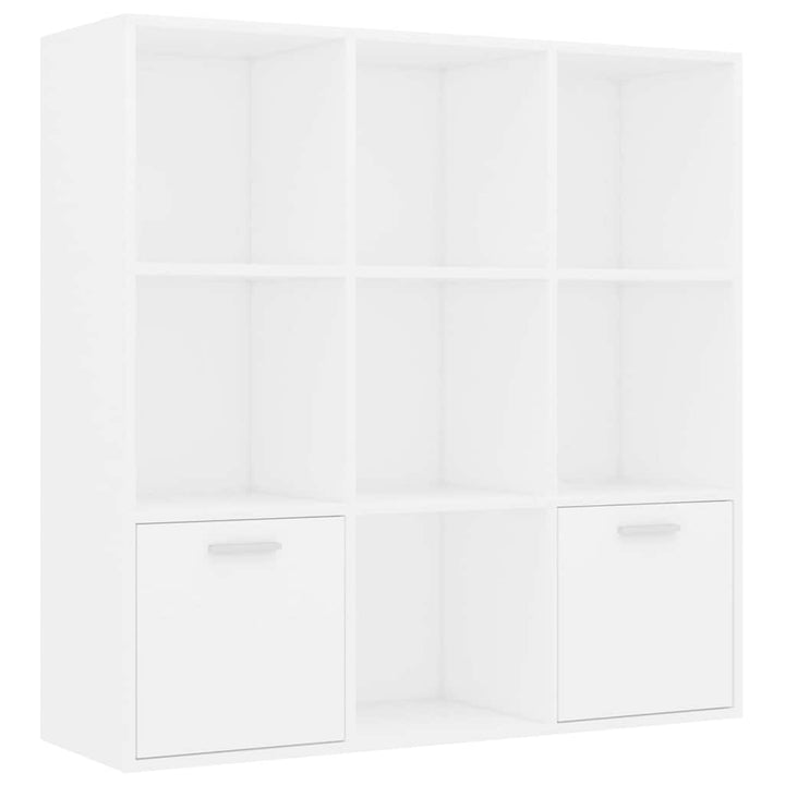 bogreol 98x30x98 cm konstrueret træ hvid