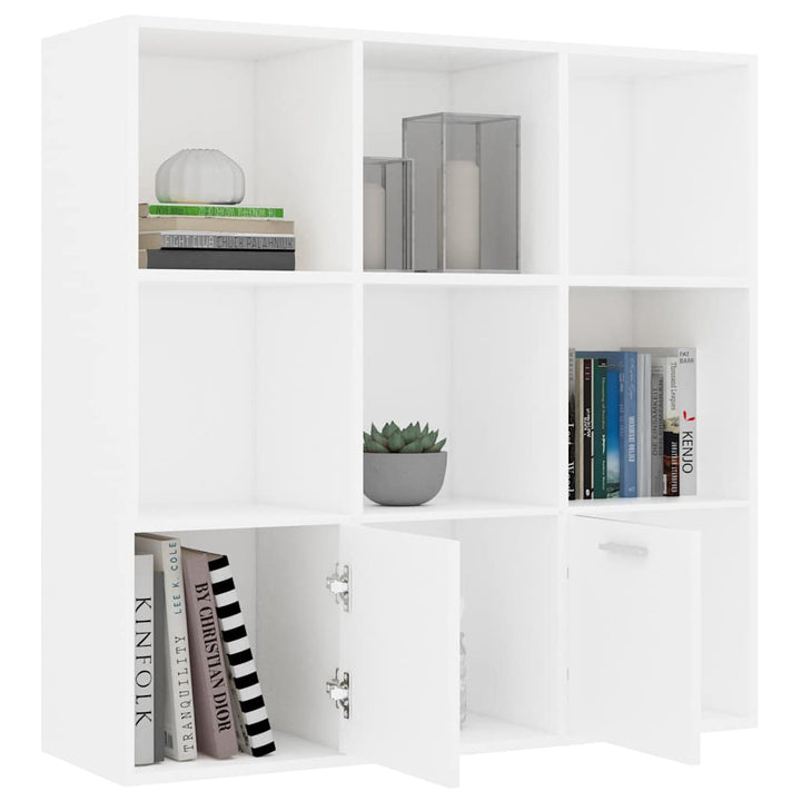 bogreol 98x30x98 cm konstrueret træ hvid