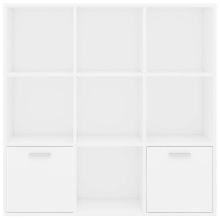 bogreol 98x30x98 cm konstrueret træ hvid