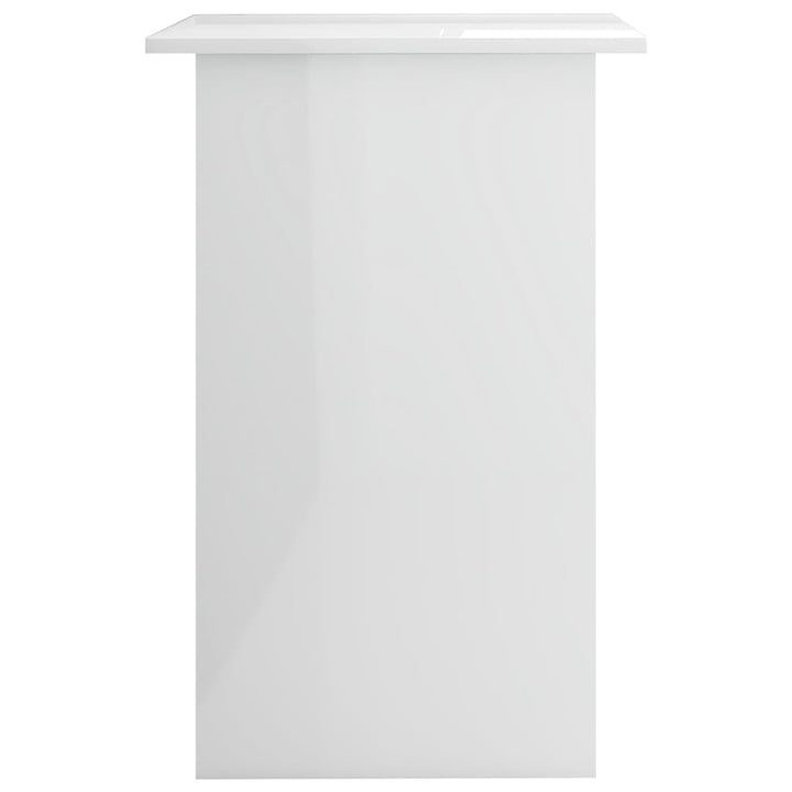 skrivebord 90x50x74 cm konstrueret træ hvid højglans