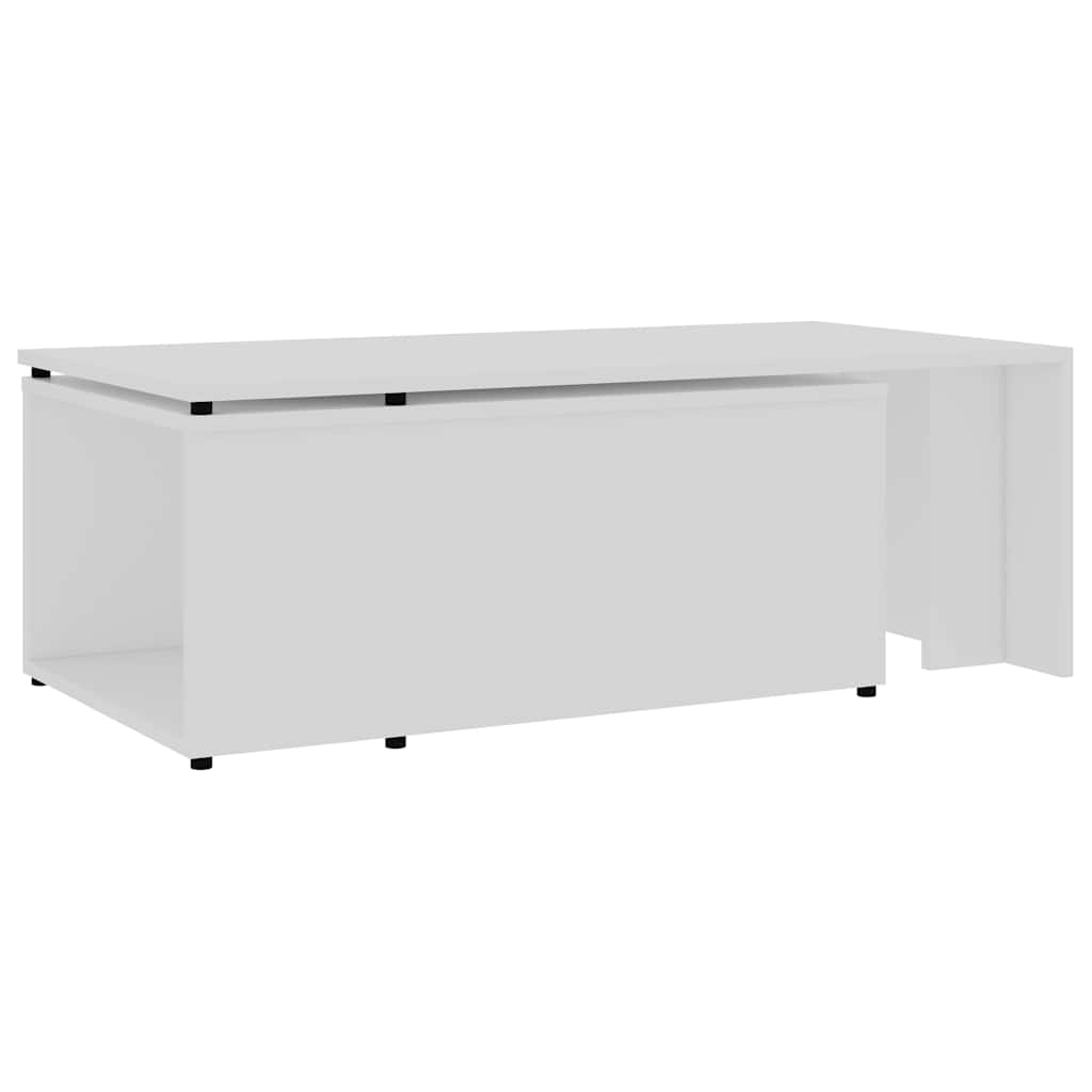 sofabord 150x50x35 cm konstrueret træ hvid