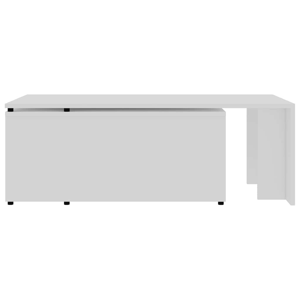 sofabord 150x50x35 cm konstrueret træ hvid