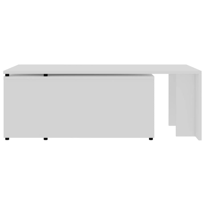 sofabord 150x50x35 cm konstrueret træ hvid
