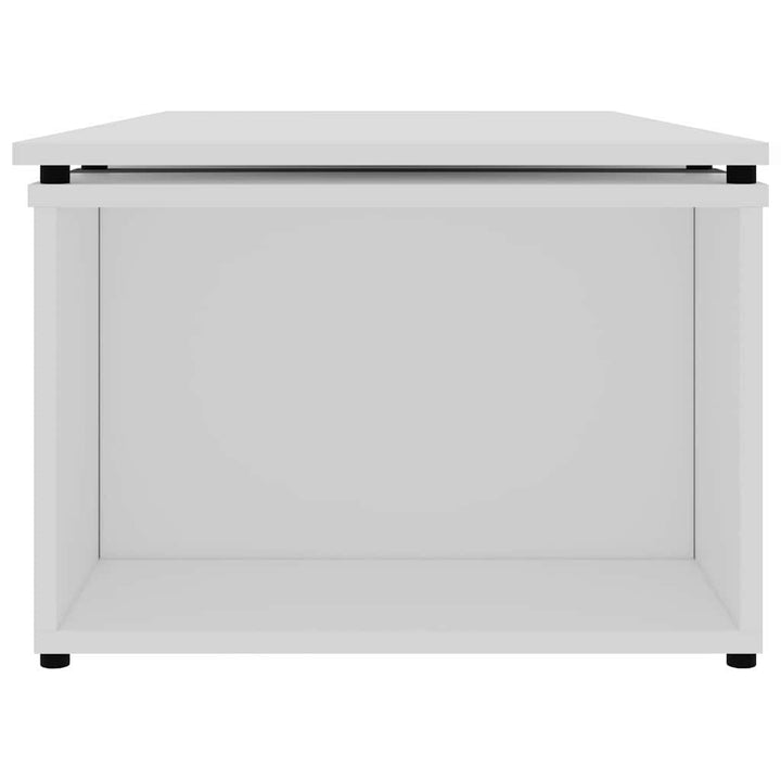 sofabord 150x50x35 cm konstrueret træ hvid