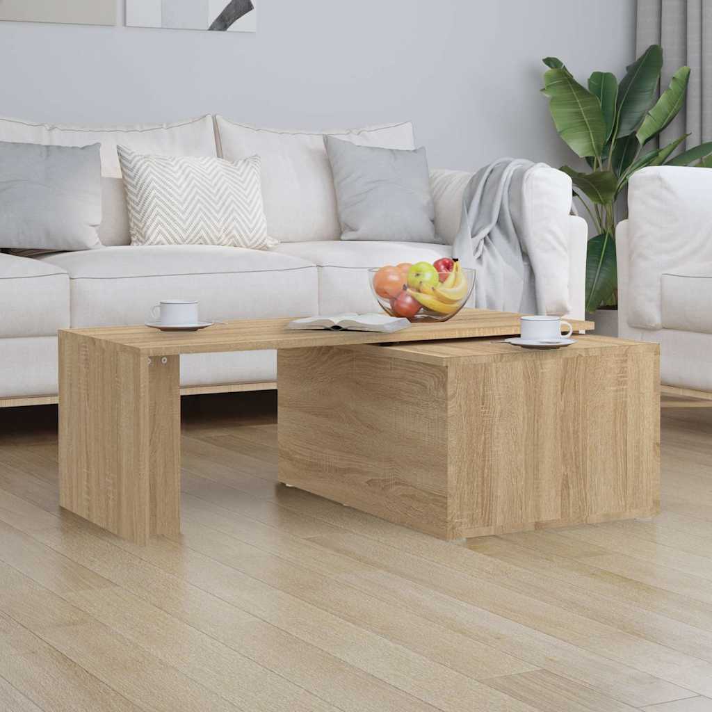 sofabord 150x50x35 cm konstrueret træ sonoma-eg