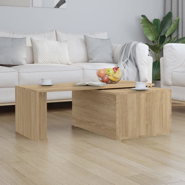 sofabord 150x50x35 cm konstrueret træ sonoma-eg