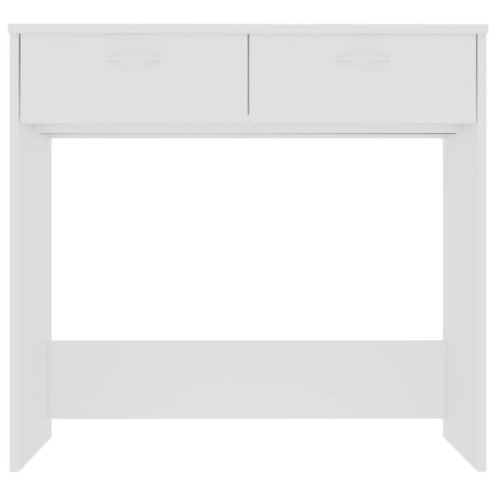 skrivebord 80x40x75 cm konstrueret træ hvid