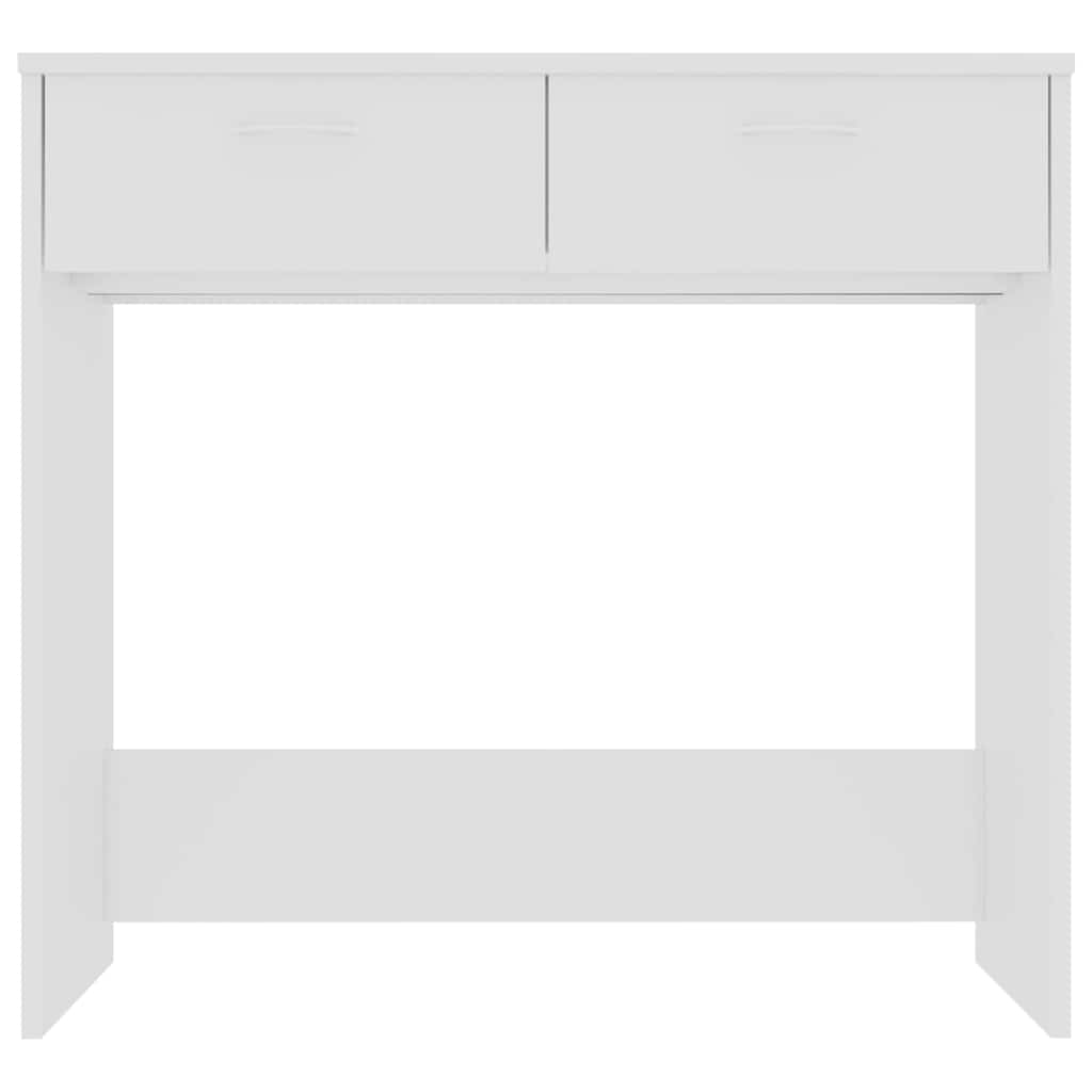 skrivebord 80x40x75 cm konstrueret træ hvid