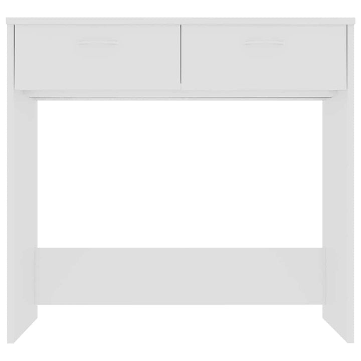 skrivebord 80x40x75 cm konstrueret træ hvid