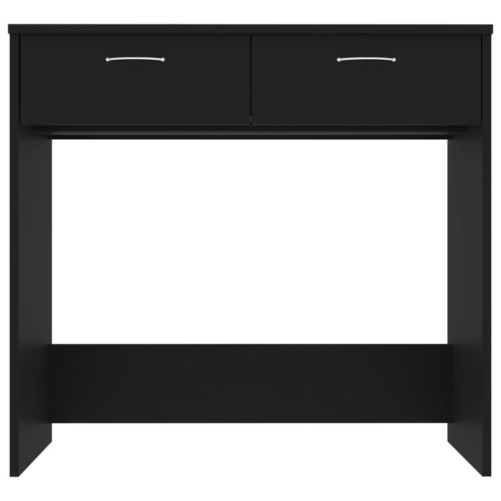 skrivebord 80x40x75 cm konstrueret træ sort