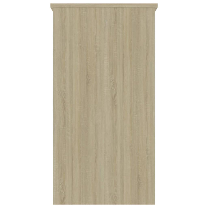 skrivebord 80x40x75 cm konstrueret træ sonoma-eg