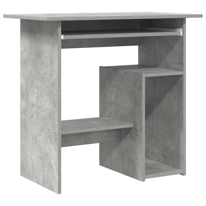 skrivebord 80x45x74 cm konstrueret træ betongrå