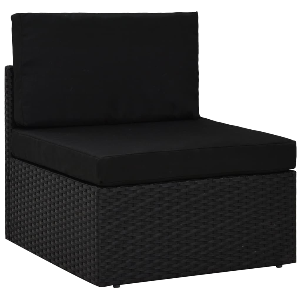 midtersæde til sofa polyrattan sort