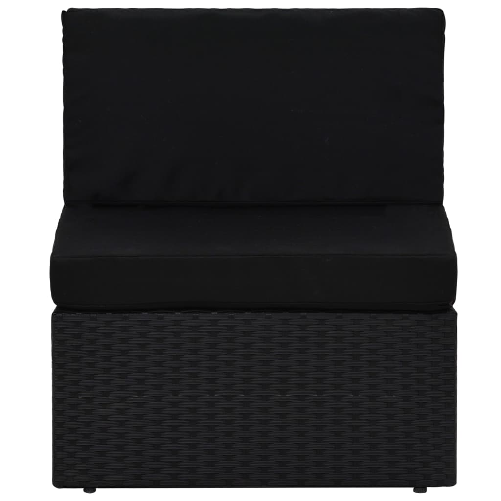 midtersæde til sofa polyrattan sort