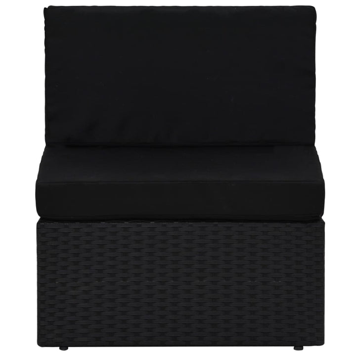 midtersæde til sofa polyrattan sort