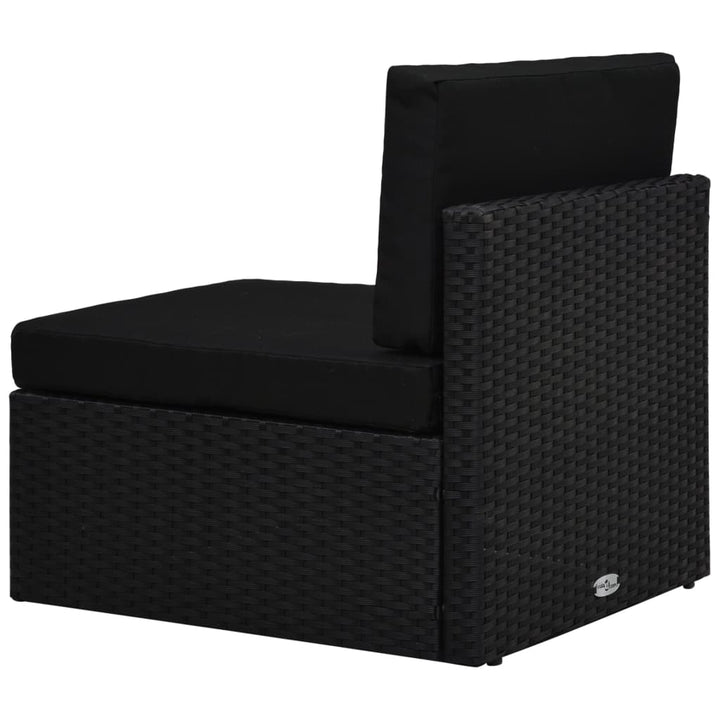 midtersæde til sofa polyrattan sort